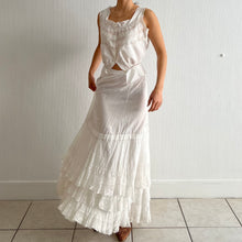 Load image into Gallery viewer, Antique Victorian white cotton maxi skirt