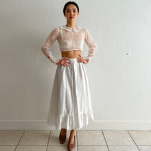 Load image into Gallery viewer, Antique Edwardian white cotton skirt