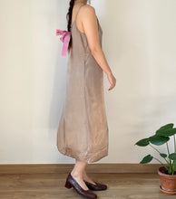 Load image into Gallery viewer, Vintage 30s taupe rayon slip dress