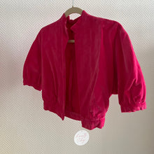 Load image into Gallery viewer, Antique hand dyed silk velvet pink top / jacket