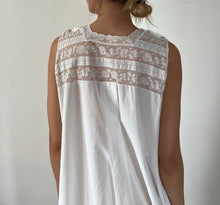 Load image into Gallery viewer, Antique 1920s white cotton lace dress