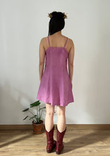 Load image into Gallery viewer, Vintage 1930s reworked hand dyed orchid silk slip