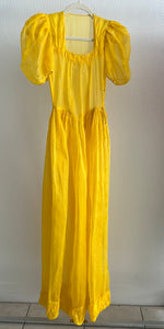 Vintage 1930s hand dyed organza sunflower dress