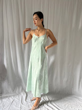 Load image into Gallery viewer, 1970s silk slip dress mint color