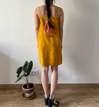 Load image into Gallery viewer, Antique 20s silk slip ocre dyed