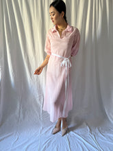 Load image into Gallery viewer, 1930s cotton voile pink organza dress