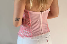 Load image into Gallery viewer, Vintage rose dyed lace bustier