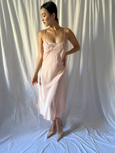 Load image into Gallery viewer, 1930s silk slip dress in soft pink