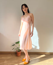 Load image into Gallery viewer, 1930s sheer floral appliqué slip dress