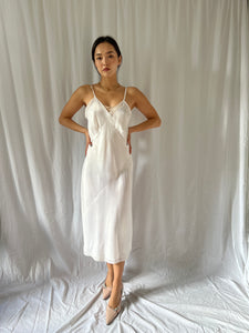 1940s white slip dress