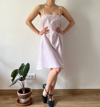 Load image into Gallery viewer, Antique 20s cotton lilac dyed mini dress