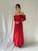 Load image into Gallery viewer, Vintage 40s red gown dress