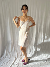 Load image into Gallery viewer, Vintage 1940s silk slip dress white