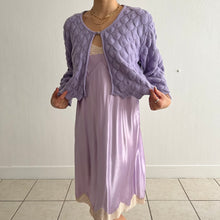 Load image into Gallery viewer, Vintage Italian lilac 90s cardigan cape