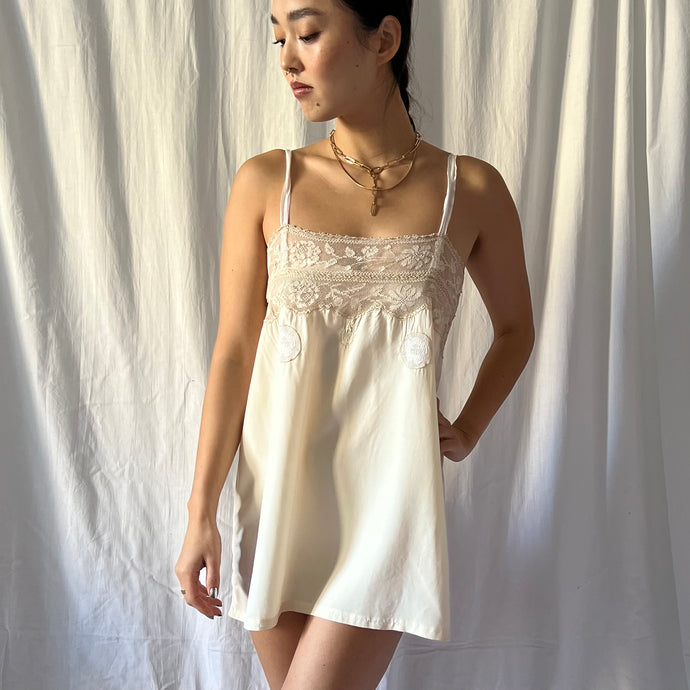 Antique 1920s French beige camisole