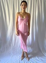 Load image into Gallery viewer, Vintage bubblegum pink rayon slip dress