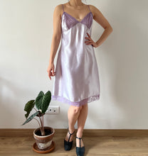 Load image into Gallery viewer, Vintage 40s lilac dyed slip dress