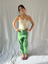 Load image into Gallery viewer, Antique 1920s art déco green pants with beaded fringe