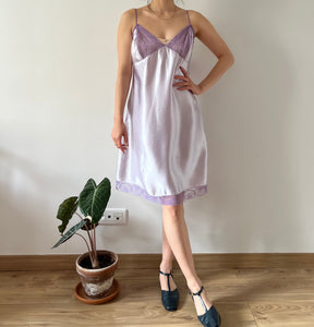 Vintage 40s lilac dyed slip dress