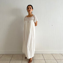 Load image into Gallery viewer, Antique Edwardian maxi white cotton dress lace