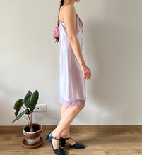 Load image into Gallery viewer, Vintage 40s lilac dyed slip dress