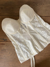 Load image into Gallery viewer, Vintage cream lace bustier