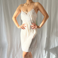 Load image into Gallery viewer, Vintage 1940s silk slip dress white