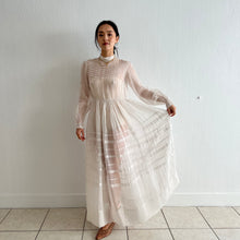 Load image into Gallery viewer, Antique Edwardian white French organza dress