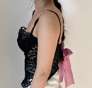 LA PERLA Bustier in Pizzo Nero Top/corsetto Vintage -  Canada