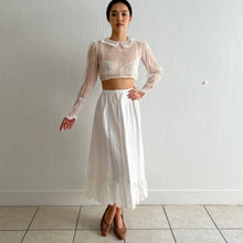 Load image into Gallery viewer, Antique Edwardian white cotton skirt