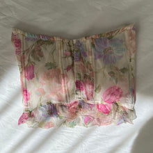 Load image into Gallery viewer, Vintage floral silk bustier