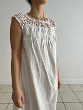 Load image into Gallery viewer, Antique Edwardian crochet lace white cotton dress