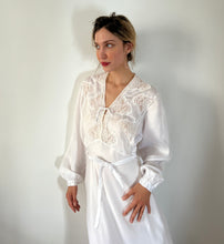 Load image into Gallery viewer, Vintage 1930s liquid satin long sleeves lace dress