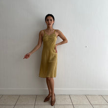 Load image into Gallery viewer, Vintage 1940s silk hand dyed slip dress