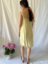 Load image into Gallery viewer, Vintage 1940s soft green hand dyed silk slip dress