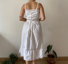 Load image into Gallery viewer, Victorian antique white summer dress cotton