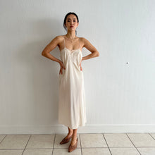 Load image into Gallery viewer, Vintage 1930s cream silk lace slip dress