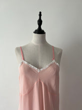 Load image into Gallery viewer, Vintage 1950s silk slip dress blush pink