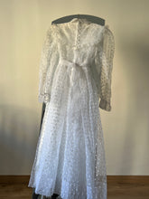 Load image into Gallery viewer, Antique white organza heart embroidery pattern dress