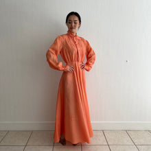Load image into Gallery viewer, Vintage Italian 1930s hand dyed orange dress