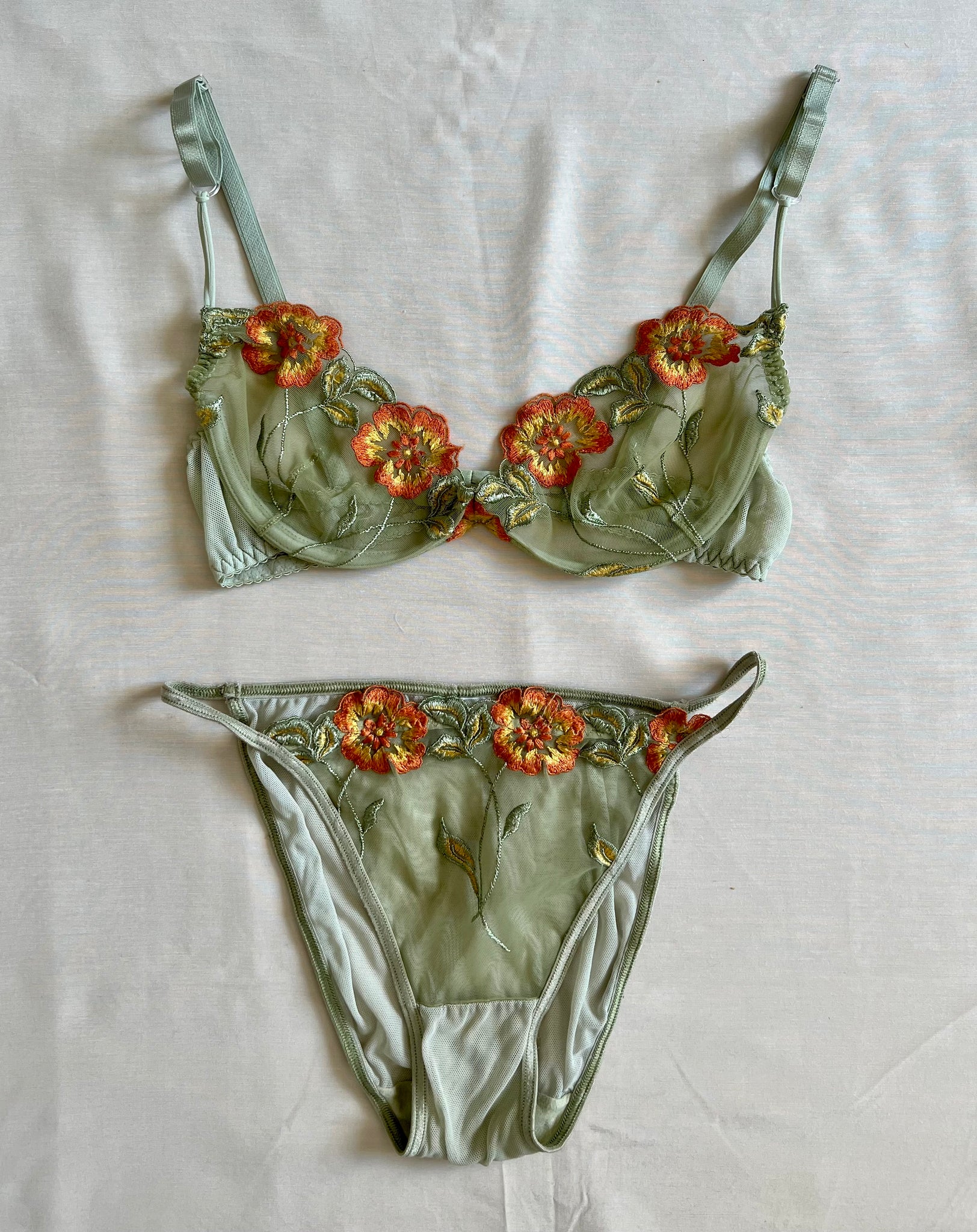 Vintage floral lingerie set – Kanelle Vintage