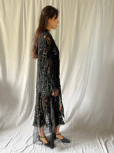 Load image into Gallery viewer, Antique 1900s black lace overcoat