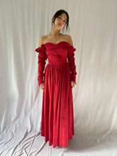 Load image into Gallery viewer, Vintage 40s red gown dress