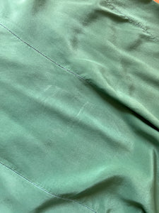 Vintage 1920s emerald dyed silk teddy