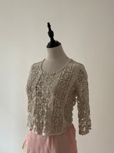 Load image into Gallery viewer, Antique Victorian crocheted off-white blouse
