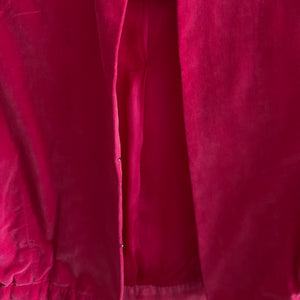 Antique hand dyed silk velvet pink top / jacket