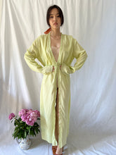 Load image into Gallery viewer, Vintage 70s hand dyed green cotton robe