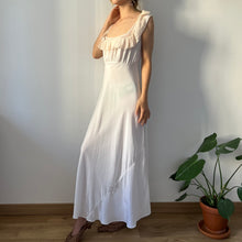 Load image into Gallery viewer, Vintage 1930s white maxi elegant dress