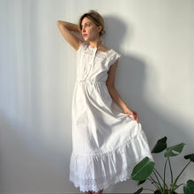 Load image into Gallery viewer, Antique Edwardian white cotton dress
