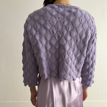 Load image into Gallery viewer, Vintage Italian lilac 90s cardigan cape